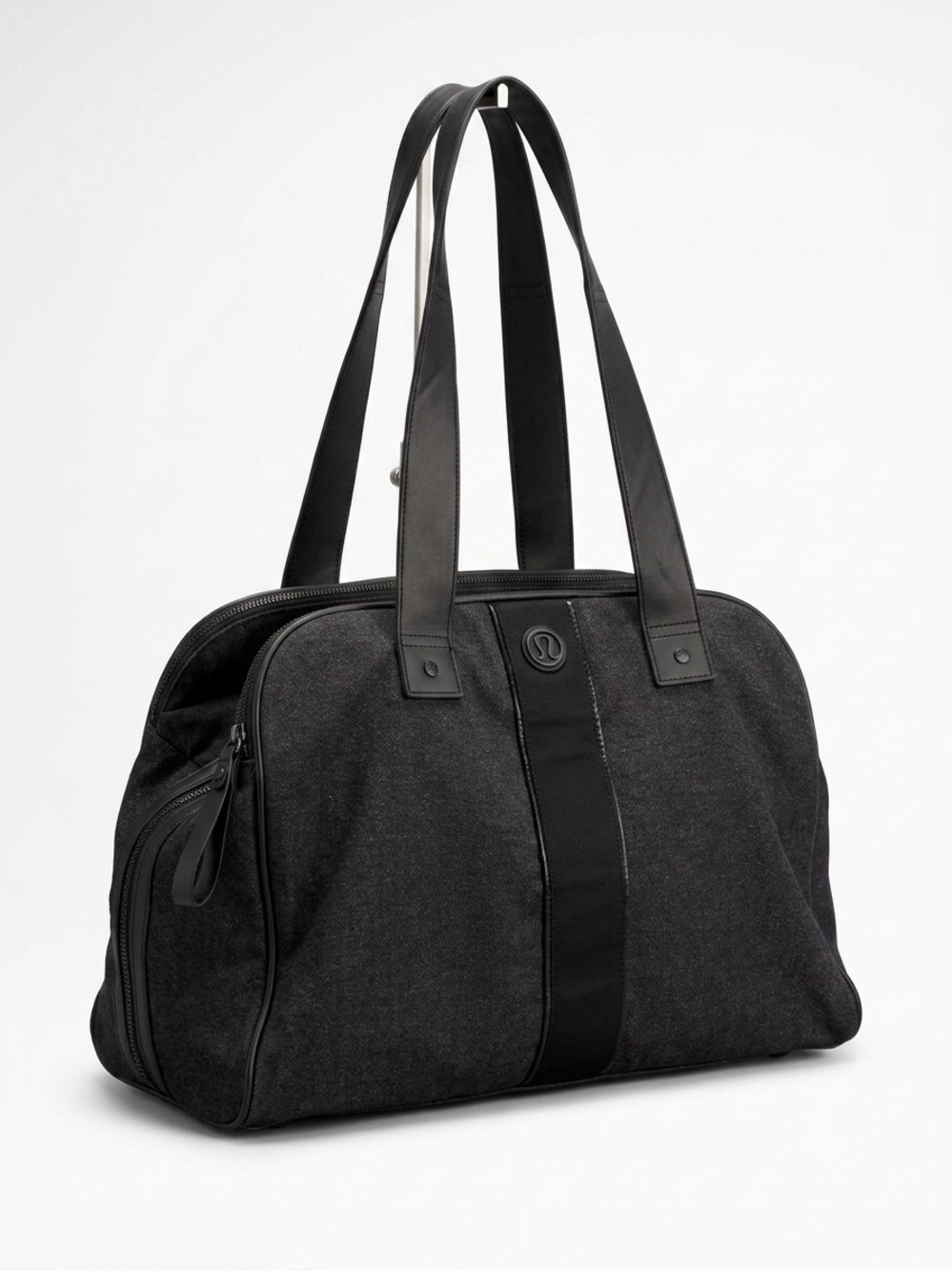 Lululemon Two Times A Yogi Duffle Bag Wool Blend Charcoal Black Gym Travel